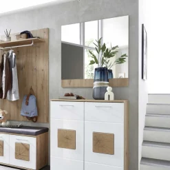 Wohnen 84x84 Spiegel mit Wildeiche NB Leiste - Cluster