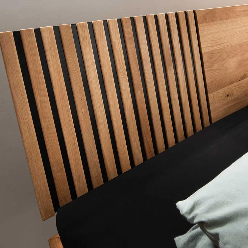 Wohnen 140x200 Wildeiche Bett mit Kufen - Manarola