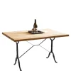Wohnen 120x65 Wildeiche Tisch mit Gusseisen Gestell - Louves