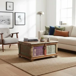 90x60 Wohnzimmer Truhentisch im Shabby Style - Slinida^Wohnen