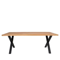 Wohnen X-Bein Esstisch mit Armlehnenstühlen - Visita (siebenteilig)