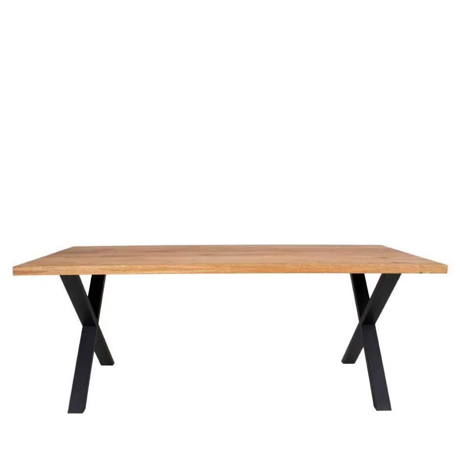 Wohnen X-Bein Esstisch mit Armlehnenstühlen - Visita (siebenteilig)