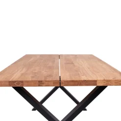 Wohnen X-Bein Esstisch mit Armlehnenstühlen - Visita (siebenteilig)