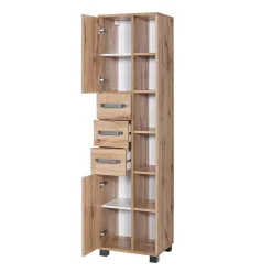 Wohnen 42x164cm Bad-Hochschrank mit Regal - Iskro