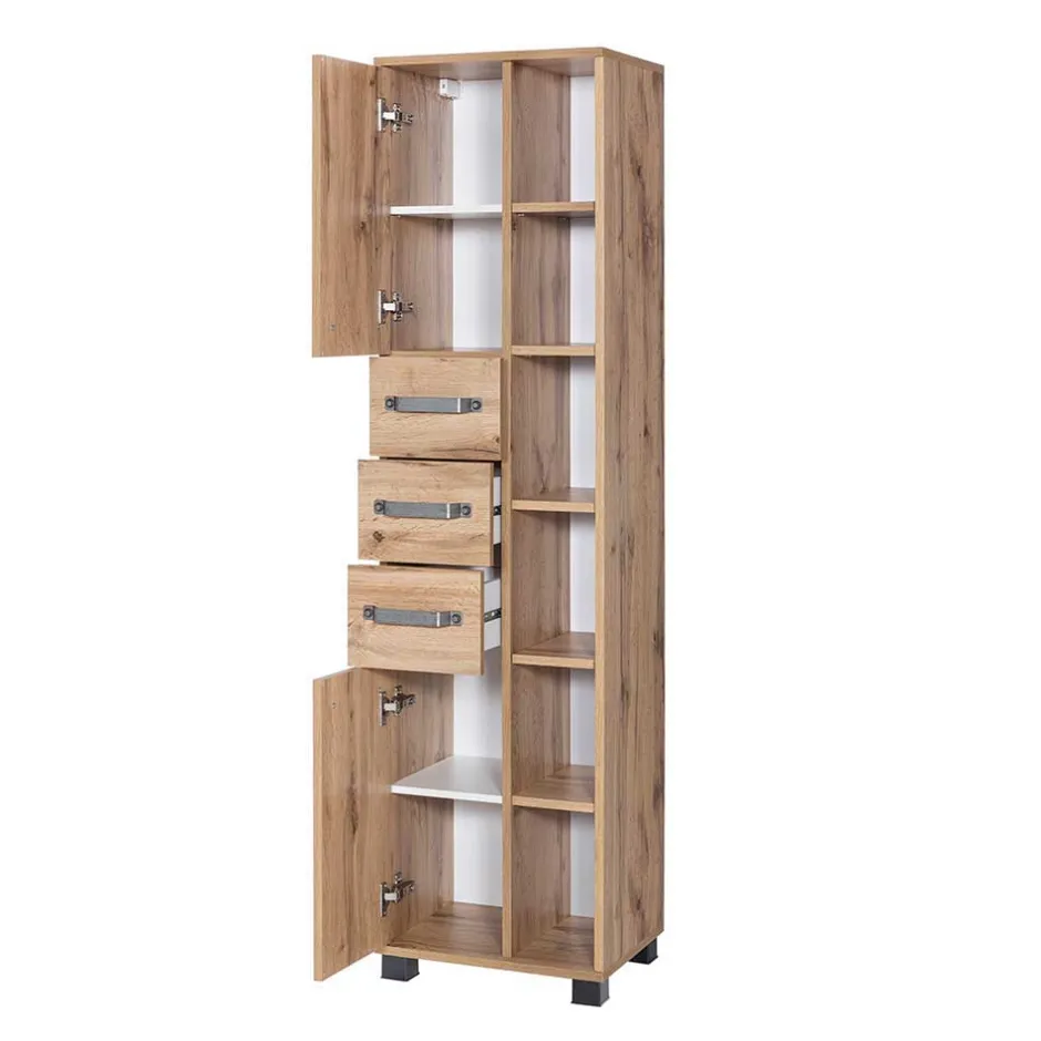 Wohnen 42x164cm Bad-Hochschrank mit Regal - Iskro