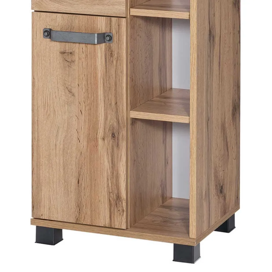 Wohnen 42x164cm Bad-Hochschrank mit Regal - Iskro