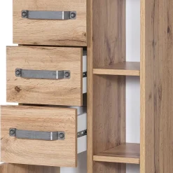 Wohnen 42x164cm Bad-Hochschrank mit Regal - Iskro