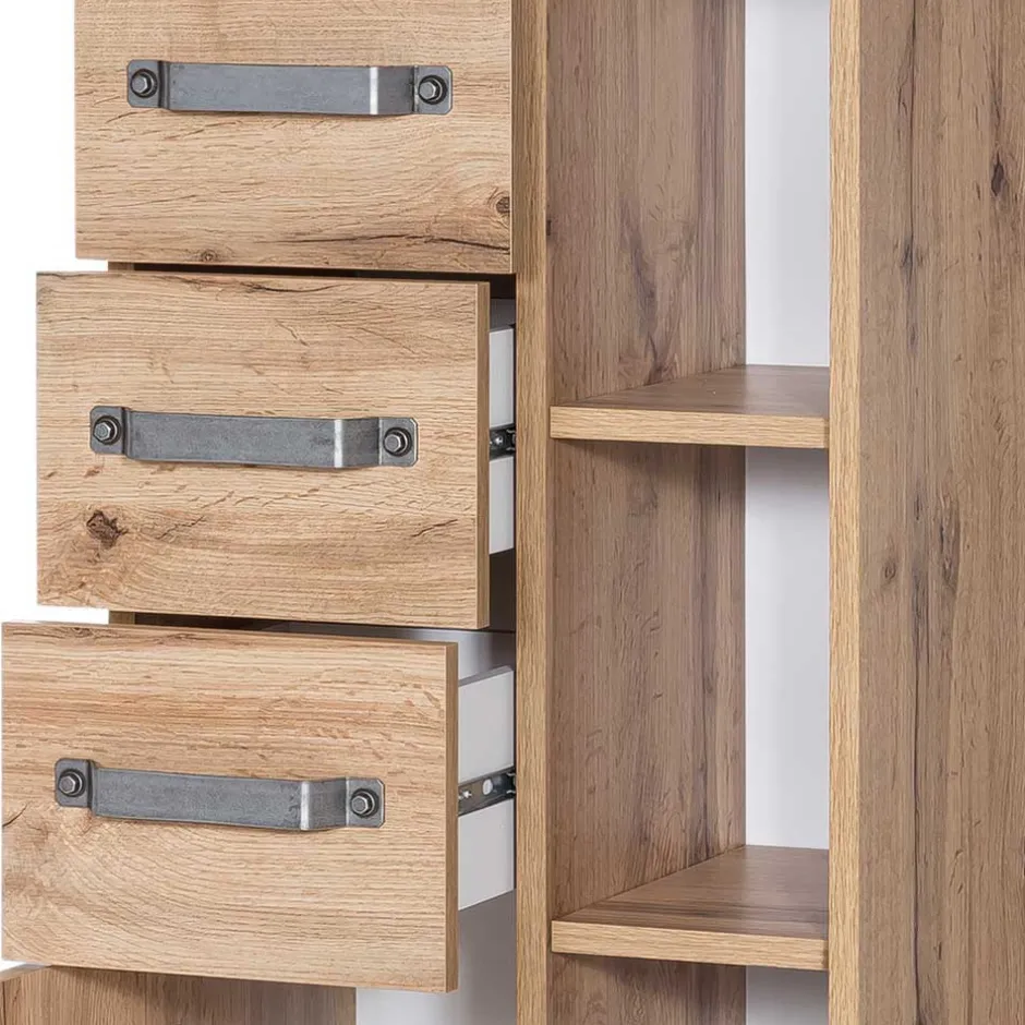 Wohnen 42x164cm Bad-Hochschrank mit Regal - Iskro