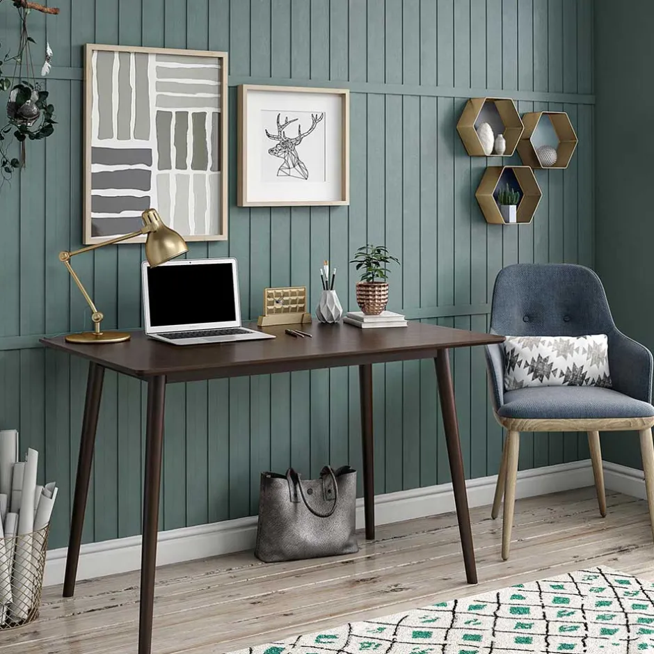 Wohnen 121x60cm Schreibtisch in Walnuss - Despelin