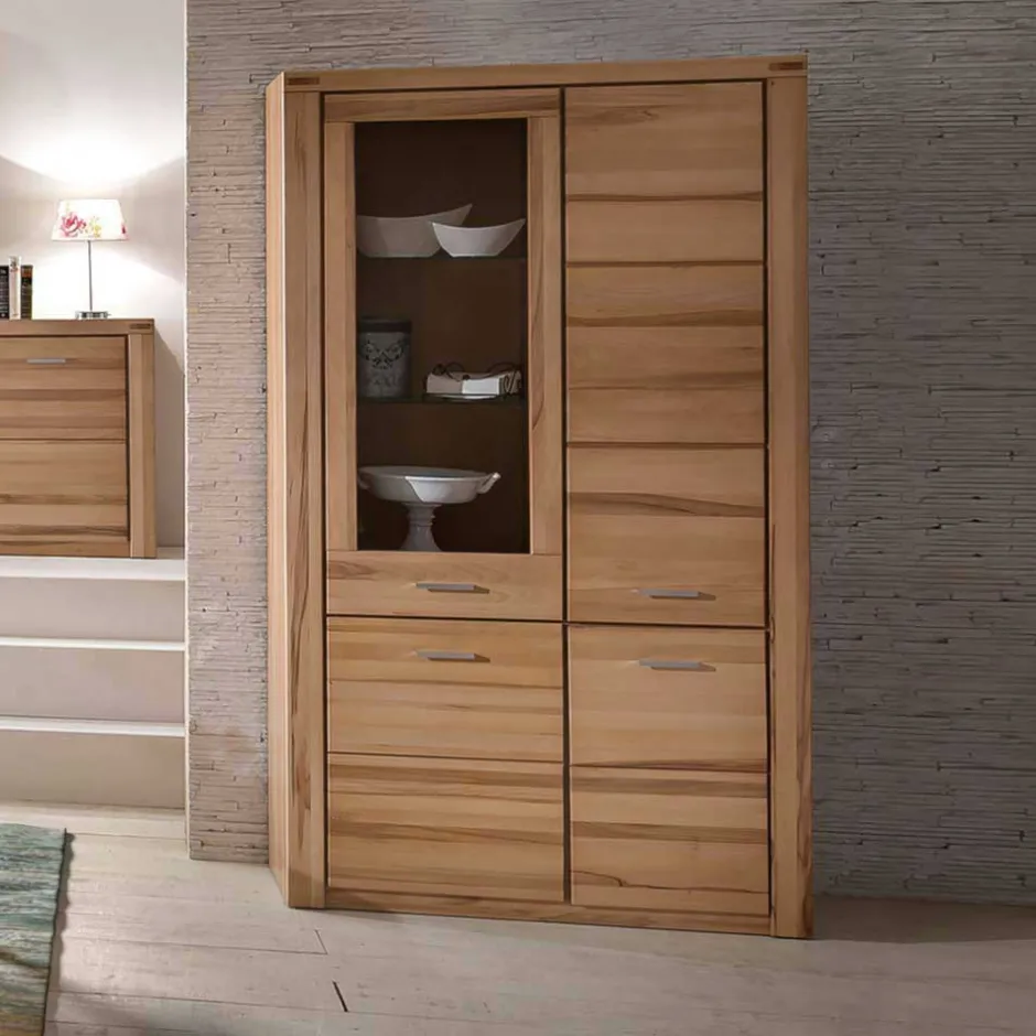 Wohnen 108x200cm Wohnzimmerschrank aus Kernbuche - Uhelia