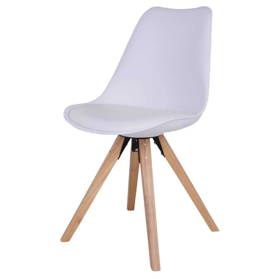 Wohnen X-Fuß Esstisch & Schalenstühle - Flumicina (fünfteilig)