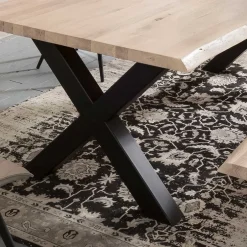 Wohnen X-Fuß Esstisch & Sitzbank - Tilveta (zweiteilig)