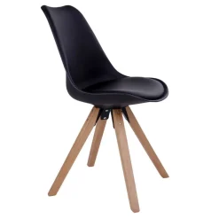 Wohnen X-Fuß Esszimmertisch & Schalenstühle - Zyaman (fünfteilig)