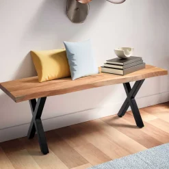 Wohnen X-Fuß Garderobenbank mit Baumkante - Nariosca