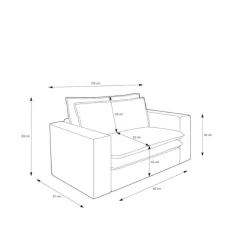 XL Sessel mit Hocker in Anthrazit - Ruffos (zweiteilig)^Wohnen New