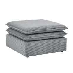 XL Sessel mit Hocker in Anthrazit - Ruffos (zweiteilig)^Wohnen New