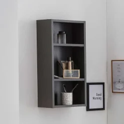 30x64x18 3 Fächer Badregal in Dunkelgrau - Breznia^Wohnen New