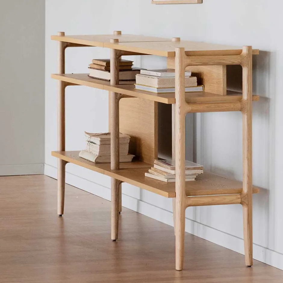 Wohnen 140x81x36 4 Fächer Regal in modernem Design - Ulapos