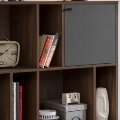 Wohnen 118x76x40 7 Fächer Regal mit Tür - Nuies