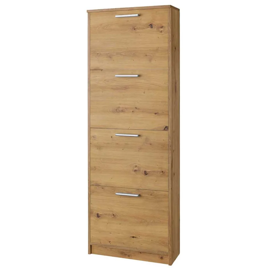 Wohnen 55x157x21 4 Klappen Schuhschrank modern - Atia