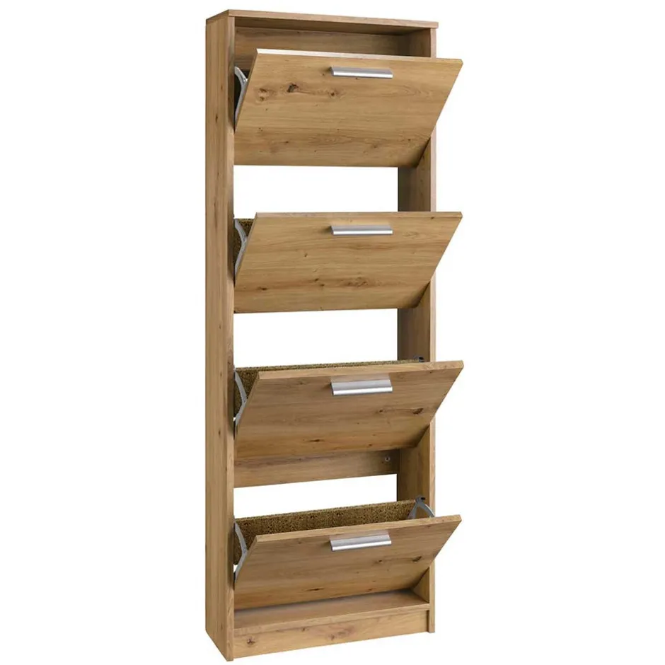 Wohnen 55x157x21 4 Klappen Schuhschrank modern - Atia