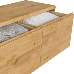 Wohnen 98x48x34 2 Schubladen Kommode aus Kiefer - Etvina