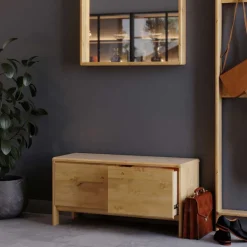 Wohnen 98x48x34 2 Schubladen Kommode aus Kiefer - Etvina