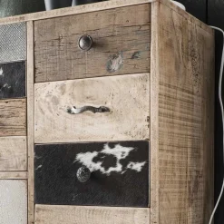 Wohnen 55x110x33 Altholz Hochkommode mit 11 Schubladen - Conville