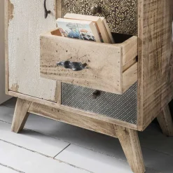 Wohnen 55x110x33 Altholz Hochkommode mit 11 Schubladen - Conville