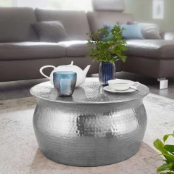 60x31x60 Alu Couchtisch in Silberfarben - Bastia^Wohnen Clearance