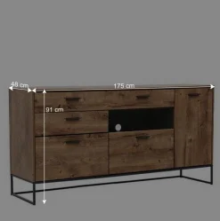 Wohnen 175x91x48 Anrichte im Factory Design - Xindus