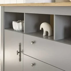 198x104x44 Anrichte in Lichtgrau & Eiche Optik - Buleta^Wohnen Best