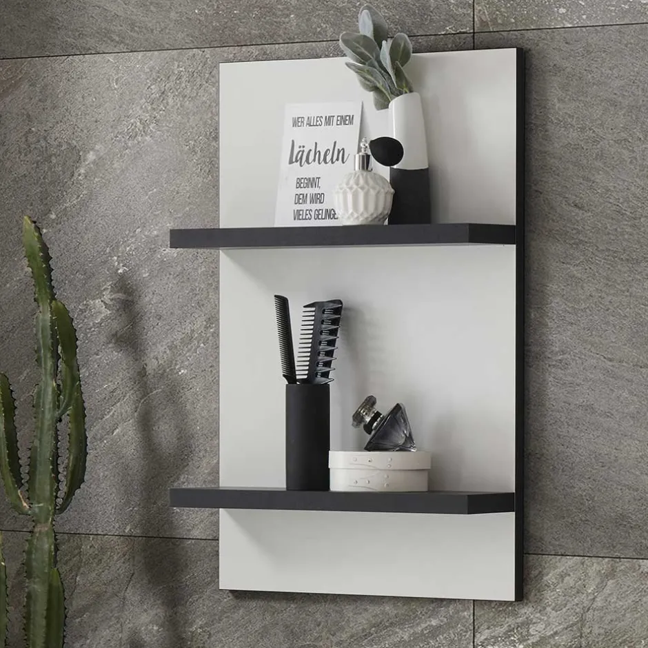 Wohnen 40x62x12 Bad Hängeregal mit 2 Böden - Ingmesan