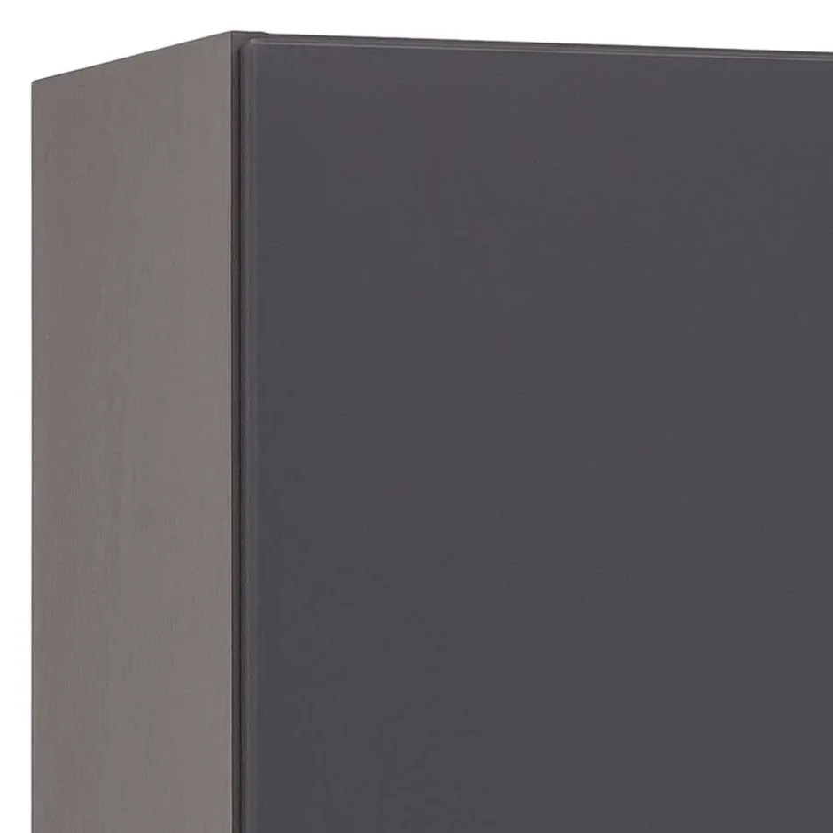 40x185x35 Bad Hochschrank in Grau mit Wildeiche - Agiruan^Wohnen Hot