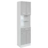 Wohnen 50x190x35 Bad Hochschrank in Hellgrau & Weiß - Girios