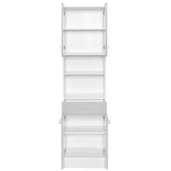 Wohnen 50x190x35 Bad Hochschrank in Hellgrau & Weiß - Girios