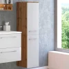 Wohnen 30x130x35 Bad Hochschrank in Weiß & Wildeiche - Yazemina