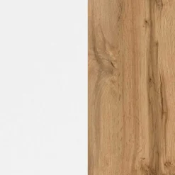 Wohnen 30x130x35 Bad Hochschrank in Weiß & Wildeiche - Yazemina