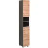 Wohnen 30x180x35 Bad Hochschrank mit Wildeiche Front - Ishes