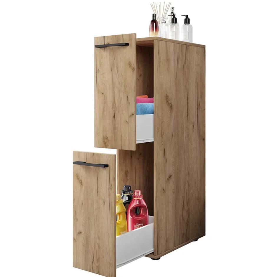 Wohnen 25x110x50 Bad Nischenschrank mit 2 Auszügen - Naico