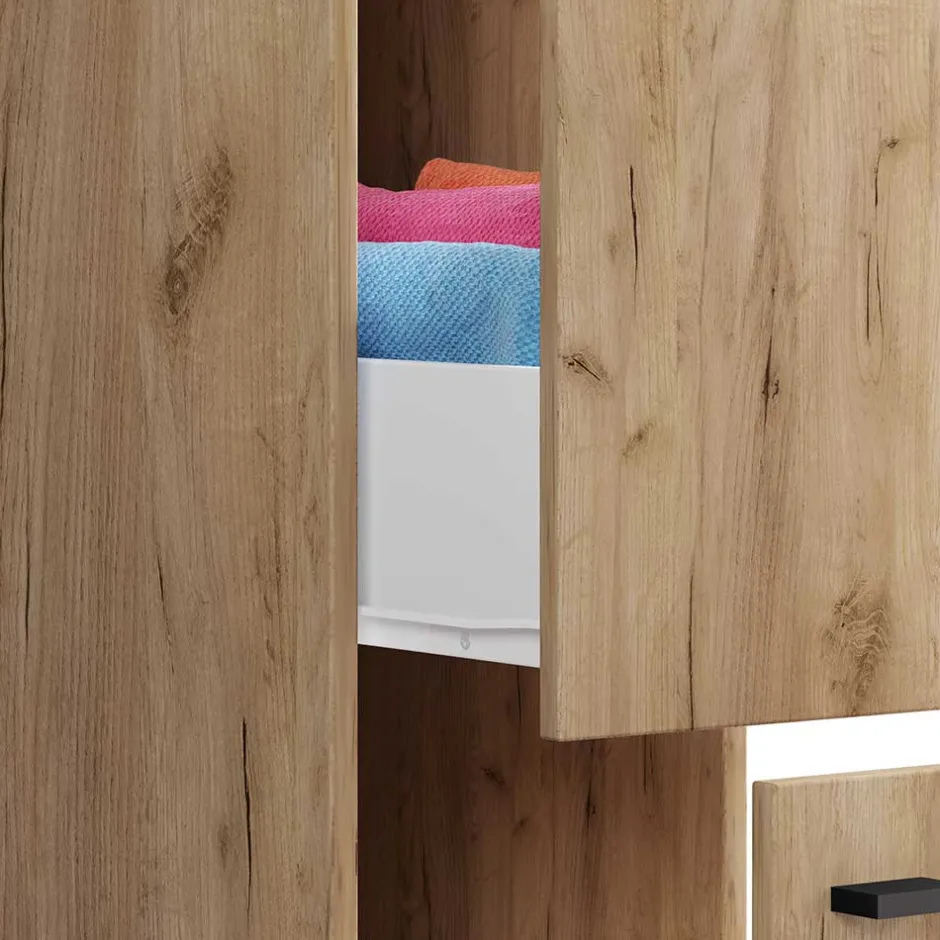 Wohnen 25x110x50 Bad Nischenschrank mit 2 Auszügen - Naico