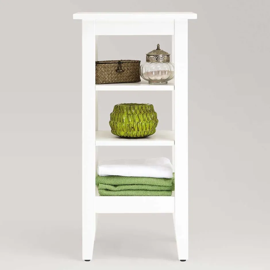 42x85x31 Bad Regal aus Kiefer in Weiß lasiert - Lousias^Wohnen Sale