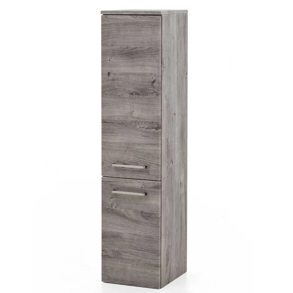 30x135x35 Bad Seitenschrank in Eiche Grau - Svegaria^Wohnen Hot