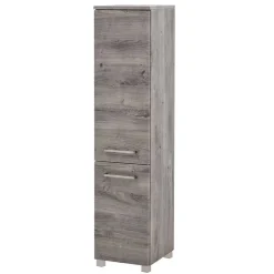 30x135x35 Bad Seitenschrank in Eiche Grau - Svegaria^Wohnen Hot