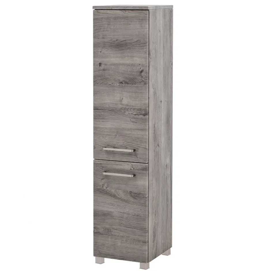 30x135x35 Bad Seitenschrank in Eiche Grau - Svegaria^Wohnen Hot