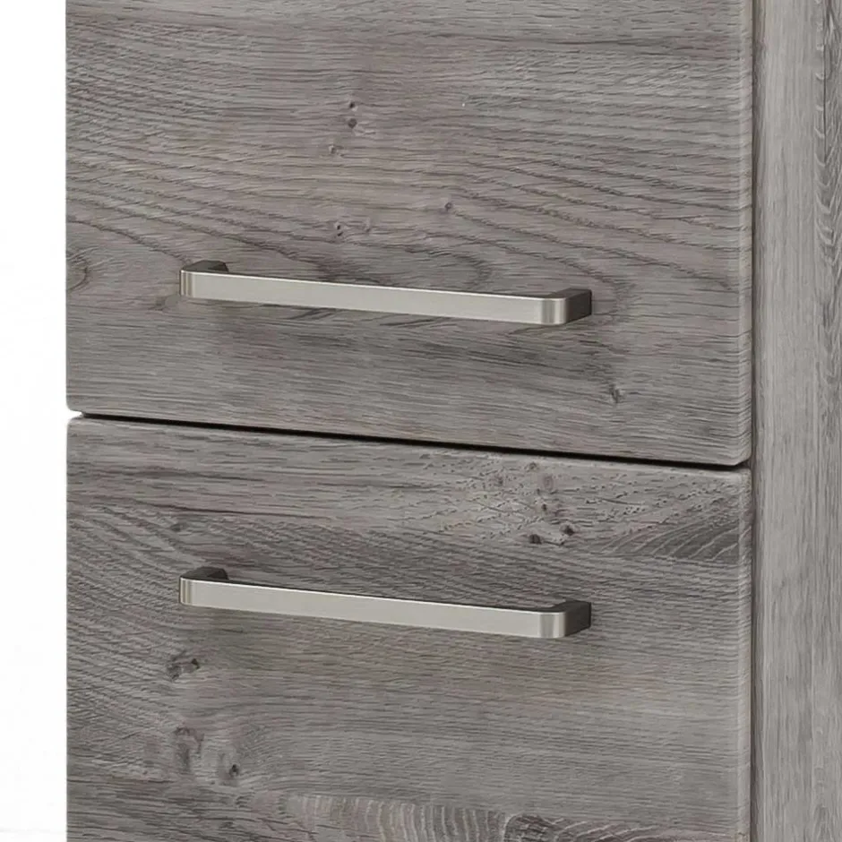 30x135x35 Bad Seitenschrank in Eiche Grau - Svegaria^Wohnen Hot