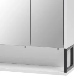 70x68x16 Bad Spiegelschrank aus Stahl in Weiß - Ismilav^Wohnen Sale