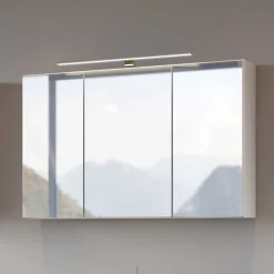 Wohnen 100x64x31 Bad Spiegeltürenschrank in Weiß - Misbonas