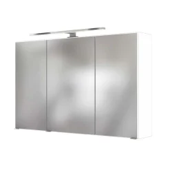 Wohnen 100x64x31 Bad Spiegeltürenschrank in Weiß - Misbonas