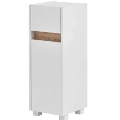 Wohnen 31x85x33 Bad Unterschrank mit Tür & Schublade - Etravia